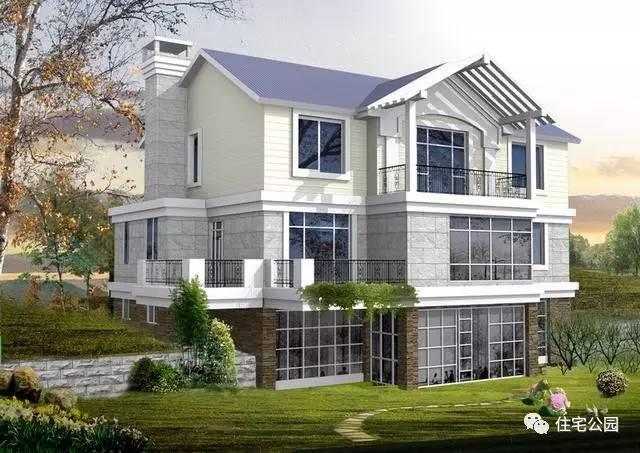 農(nóng)村自建別墅15X13米，靚麗外觀、半地下室設(shè)計(jì)！