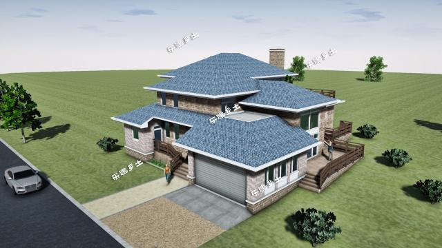 坡面宅基地上的二層北美風(fēng)別墅！