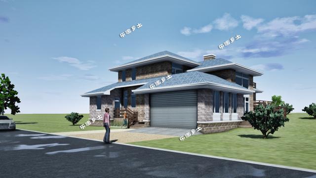 坡面宅基地上的二層北美風(fēng)別墅！