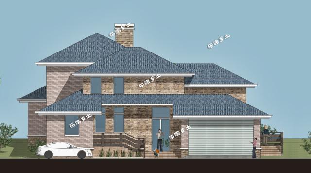 坡面宅基地上的二層北美風(fēng)別墅！