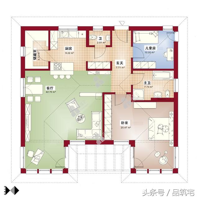 5套一層自建平房戶型圖，有20萬就能隨便挑著建