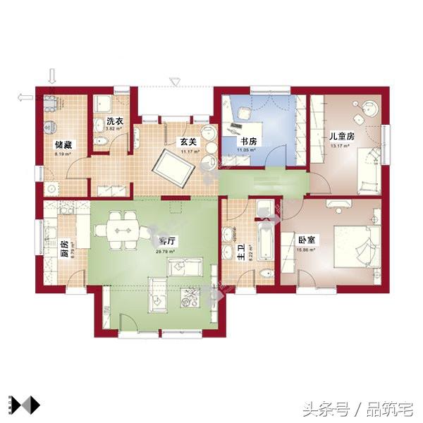 5套一層自建平房戶型圖，有20萬就能隨便挑著建