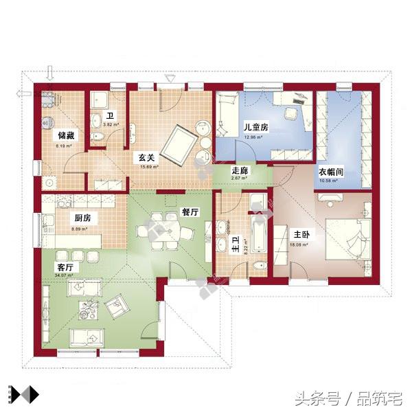 5套一層自建平房戶型圖，有20萬就能隨便挑著建