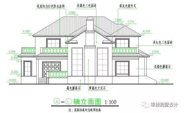 二層美式帶煙筒造型漂亮的別墅戶型方案，喜歡的才是最好的