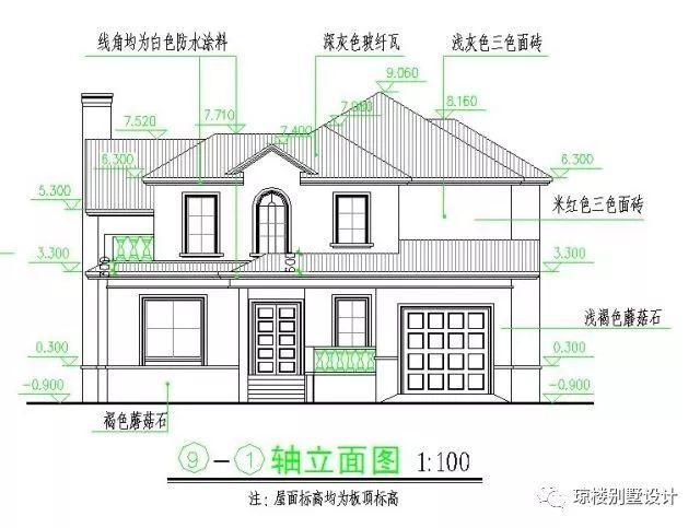 二層美式帶煙筒造型漂亮的別墅戶型方案，喜歡的才是最好的
