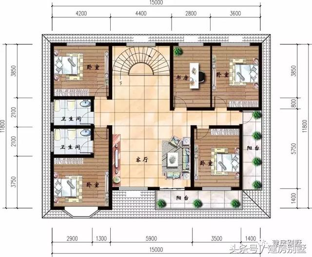 3棟好評率高的二層自建房戶型圖，20萬左右可以建