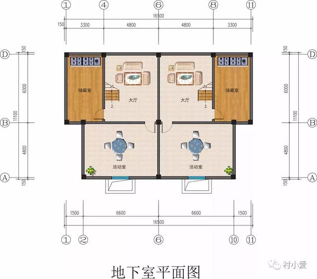17x23m花瓣形雙拼別墅，帶戶(hù)外餐廳