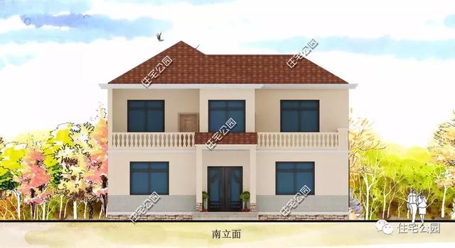 9X12米溫馨2層別墅設(shè)計方案圖，別看戶型小，照樣很大氣！