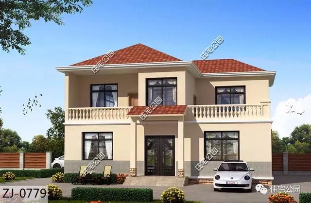 9X12米溫馨2層別墅設(shè)計方案圖，別看戶型小，照樣很大氣！