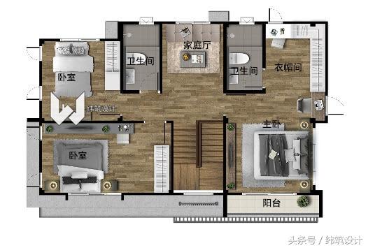 3款超現(xiàn)代的二層小別墅外觀圖，附戶型圖，都是開放式車庫