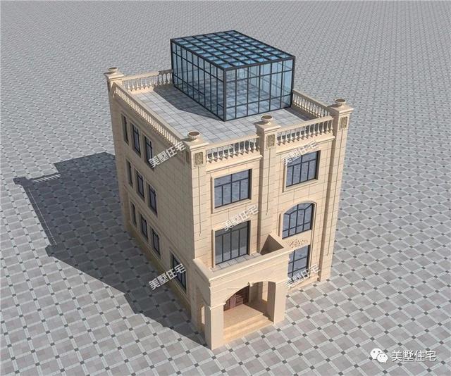 2款占地100平內(nèi)現(xiàn)代平頂三層別墅圖，給設(shè)計師99分