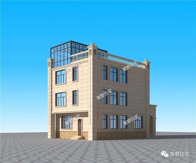 2款占地100平內(nèi)現(xiàn)代平頂三層別墅圖，給設(shè)計師99分