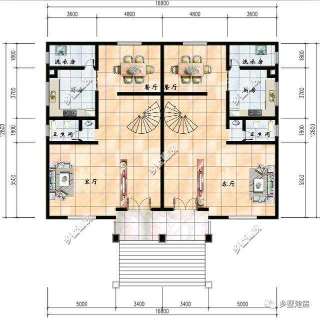 南方農(nóng)村兄弟倆雙拼別墅這樣建，遠離地面不怕潮，美觀還實用！