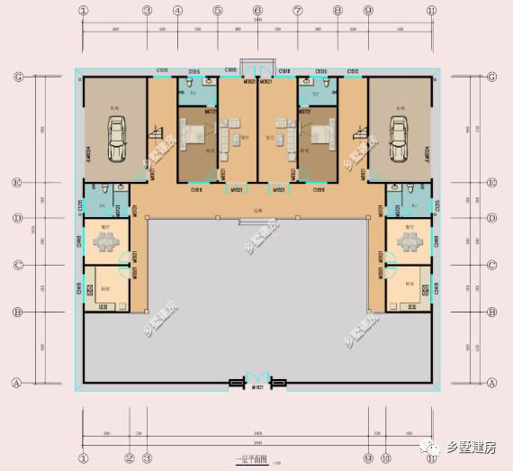 農(nóng)村自建二層四合院別墅，需要多少錢？看完這套圖紙借錢都得建