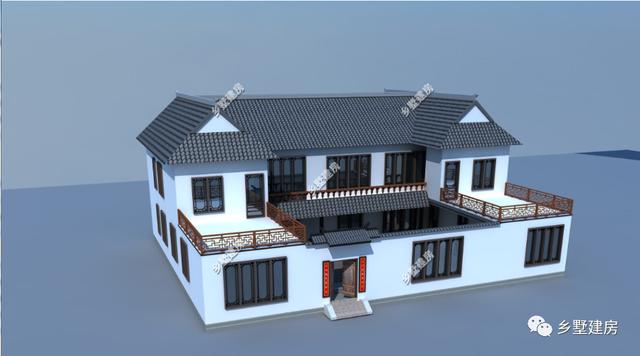 農(nóng)村自建二層四合院別墅，需要多少錢？看完這套圖紙借錢都得建