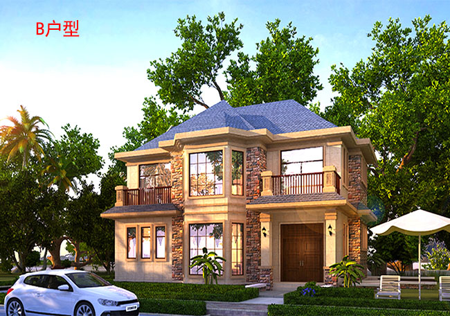 110平左右農(nóng)村復(fù)式二層小樓設(shè)計圖，外觀非常受歡迎