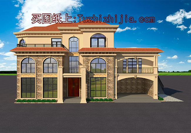 300平大戶型豪華三層別墅設(shè)計(jì)圖，帶總統(tǒng)套房