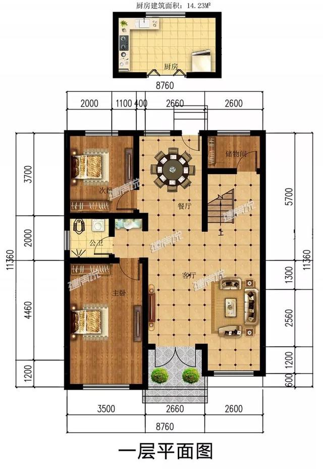 5套占地100平左右的別墅戶型圖，不攀比，夠住就好