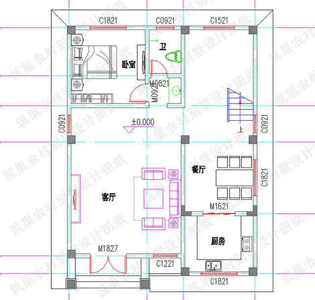 9×12米2廳6室三層簡約易施工農(nóng)村自建房全套設(shè)計施工圖