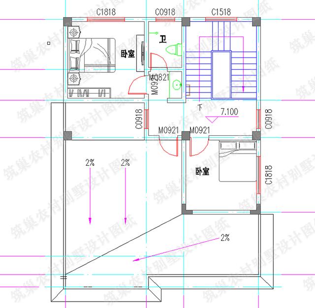 9×12米2廳6室三層簡約易施工農(nóng)村自建房全套設(shè)計施工圖