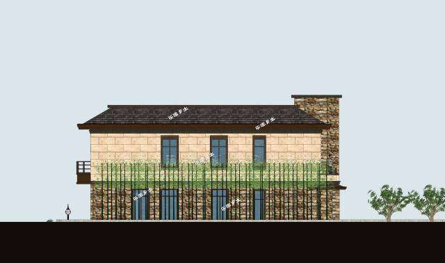 17x15米二層帶下沉式庭院新中式別墅全套圖紙分享！