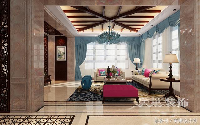 鄭州別墅會所設(shè)計500新中式裝修 一看都是女主人選擇的效果圖！