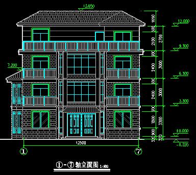 30萬建4層單家獨(dú)院式別墅！坡屋面形式鏤空欄桿以及八角窗運(yùn)用！