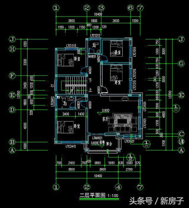 90%人會喜歡、10.40×13.7米帶閣樓、帶車庫自建別墅