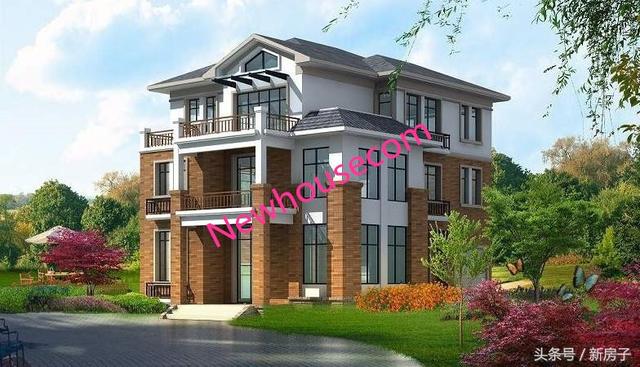 90%人會喜歡、10.40×13.7米帶閣樓、帶車庫自建別墅