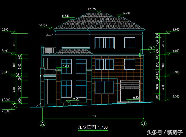 90%人會喜歡、10.40×13.7米帶閣樓、帶車庫自建別墅