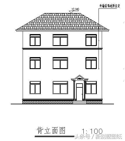 10x13最新農(nóng)村三層小別墅，斜坡頂，客廳帶大陽臺！