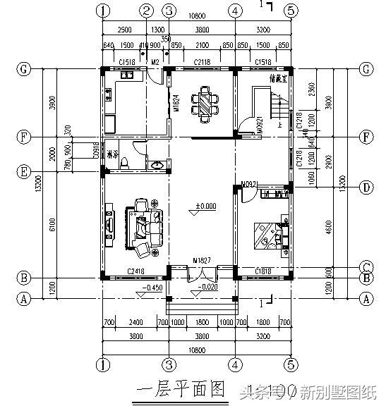 10x13最新農(nóng)村三層小別墅，斜坡頂，客廳帶大陽臺！
