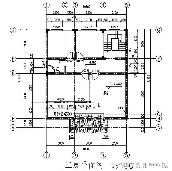 10x13最新農(nóng)村三層小別墅，斜坡頂，客廳帶大陽臺！