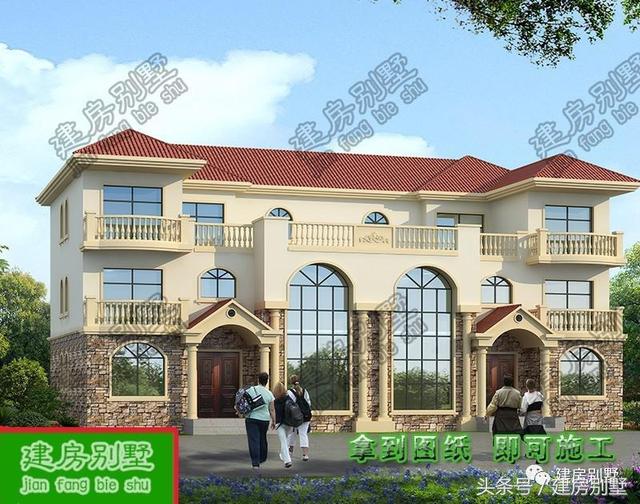 兩套兄弟雙拼農(nóng)村別墅圖紙，一個(gè)家族的興盛象征