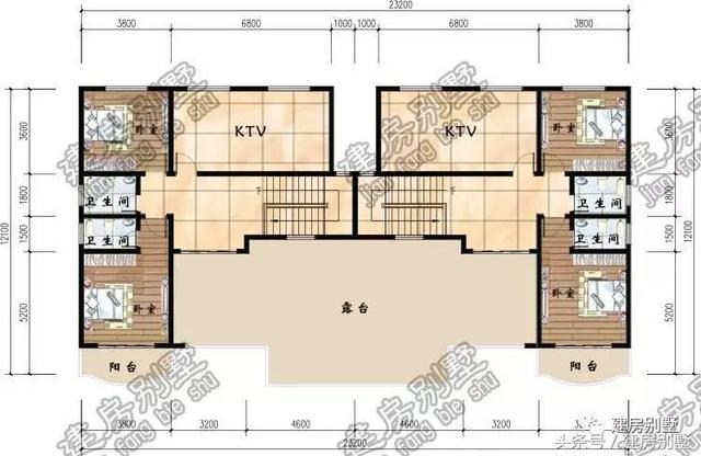 兩套兄弟雙拼農(nóng)村別墅圖紙，一個(gè)家族的興盛象征