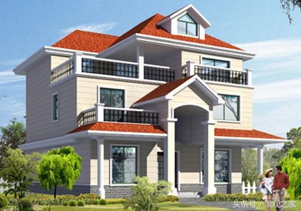 三層自建房設(shè)計(jì)圖紙含效果圖，新農(nóng)村別墅樣式！