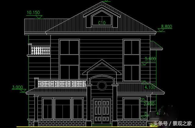 三層自建房設(shè)計(jì)圖紙含效果圖，新農(nóng)村別墅樣式！