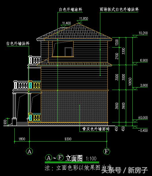 12.44×9.54三層別墅施工圖、效果圖！