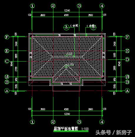 12.44×9.54三層別墅施工圖、效果圖！