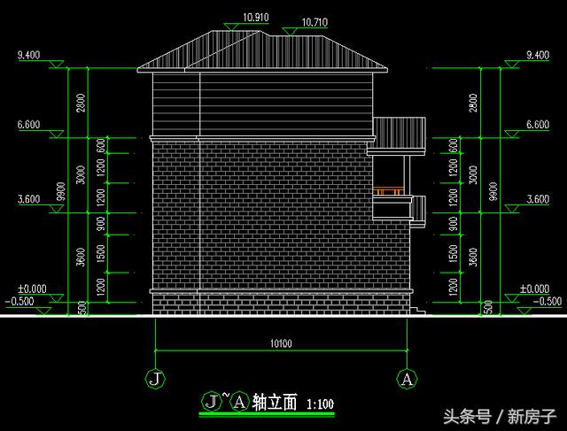11.50×10.10米二層半小別墅
