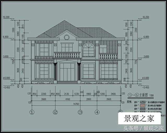 160平農(nóng)村二層別墅設(shè)計施工圖紙（含效果圖）