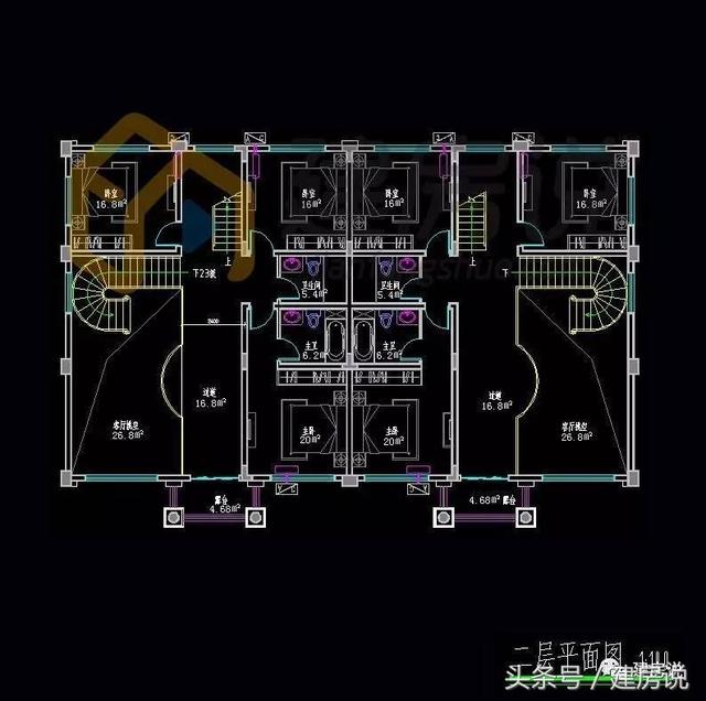 兄弟齊心，聯(lián)手建別墅！大氣歐式雙拼別墅帶車庫(kù)戶型