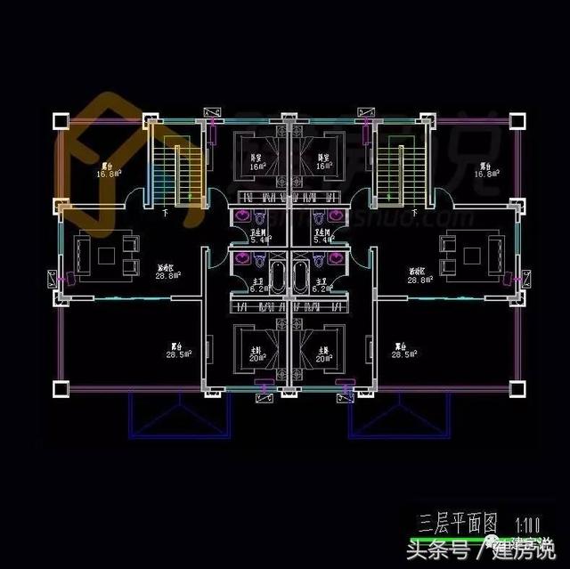 兄弟齊心，聯(lián)手建別墅！大氣歐式雙拼別墅帶車庫(kù)戶型