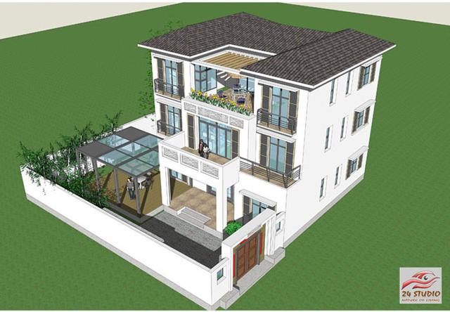 帶花園三層現(xiàn)代風格別墅——24建筑設(shè)計案例