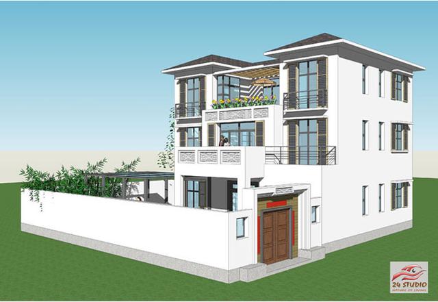 帶花園三層現(xiàn)代風格別墅——24建筑設(shè)計案例