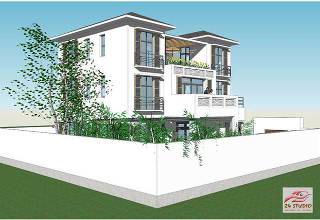 帶花園三層現(xiàn)代風格別墅——24建筑設(shè)計案例