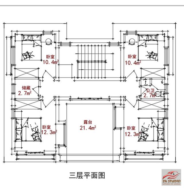 帶花園三層現(xiàn)代風格別墅——24建筑設(shè)計案例