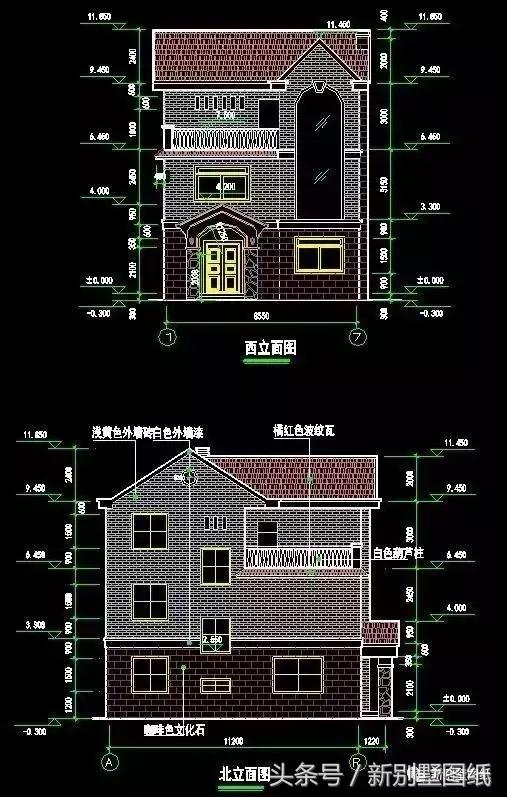 5套農(nóng)村實(shí)用小別墅戶型，二三層都有，附各套平面圖