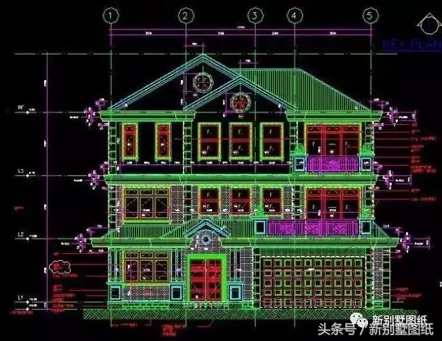 5套農(nóng)村實(shí)用小別墅戶型，二三層都有，附各套平面圖