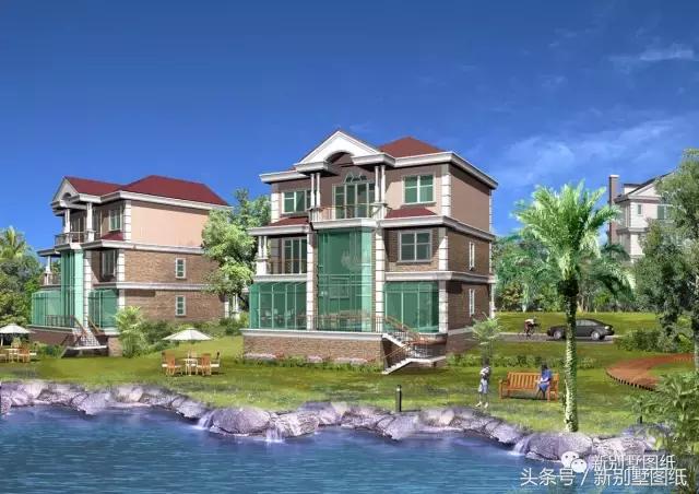 5套農(nóng)村實(shí)用小別墅戶型，二三層都有，附各套平面圖